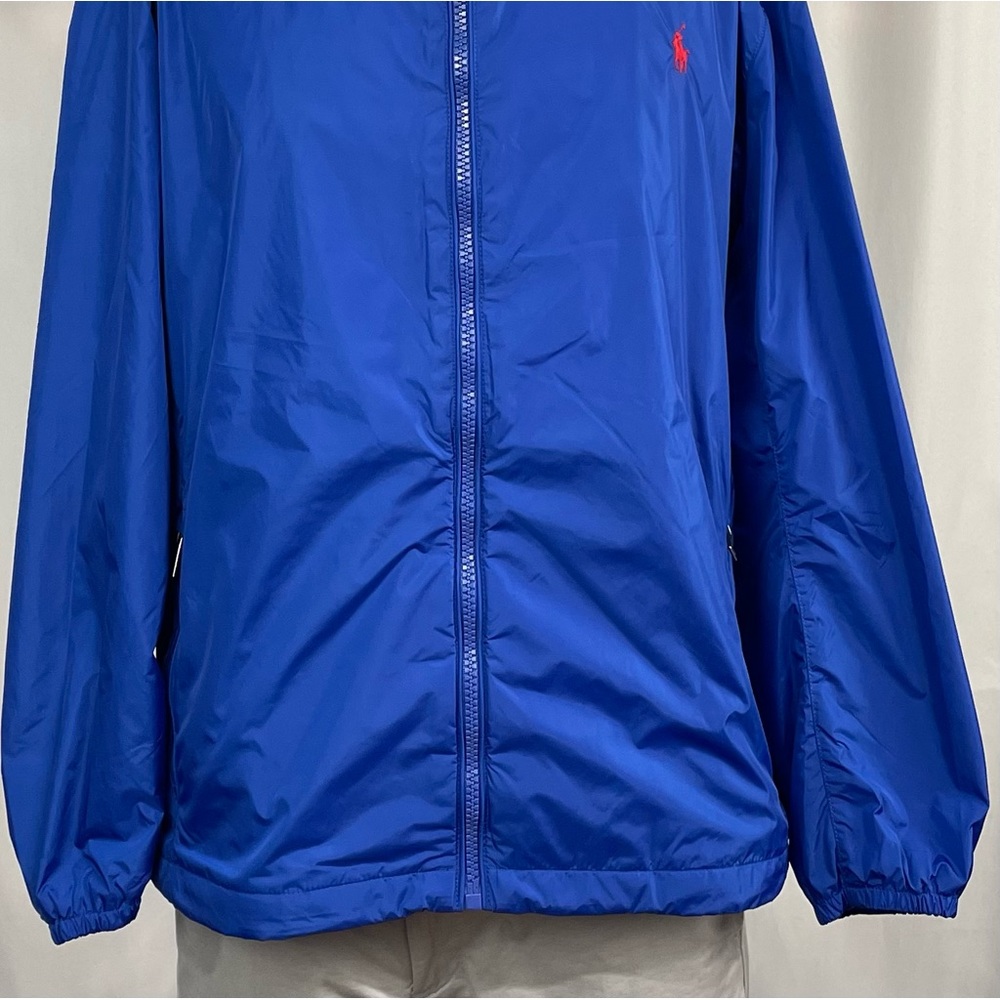 New 1XBig Polo Ralph Lauren Royal Blue Red Poloman Light Windbreaker Jacket Coat - Picture 3 of 6